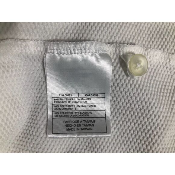 Nike Golf Polo FitDry XL Polyester Spandex Buttons Off-White - Picture 5 of 8